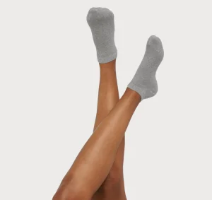 Shop Organic Basics Core Ankle Socks 2-Pack GreyMelange