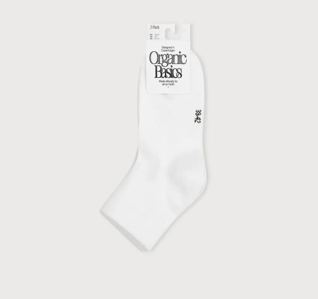 Flash Sale Organic Basics Core Ankle Socks 2-pack White