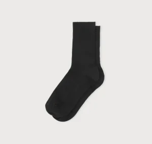 Store Organic Basics Core Crew Rib Socks 3-Pack Black