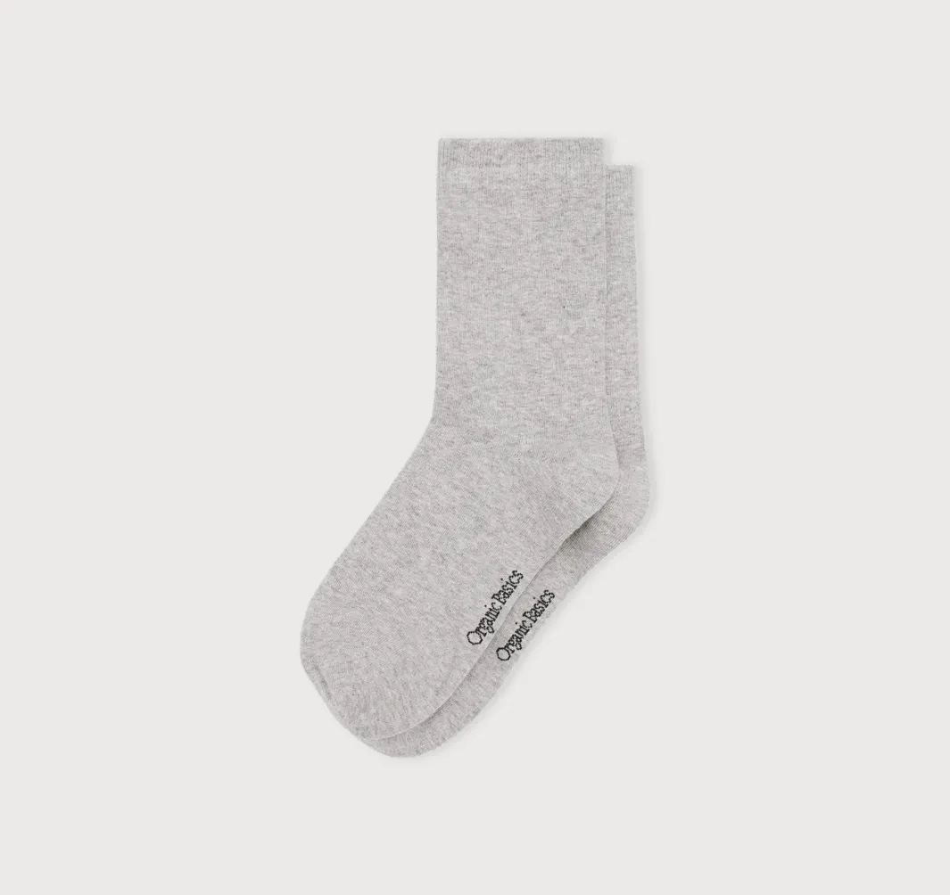 Best Sale Organic Basics Core Crew Socks 3-pack Grey