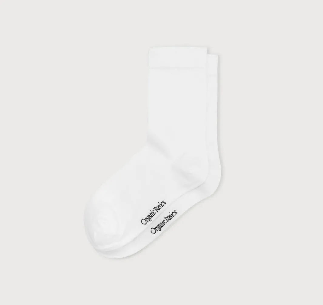 Best Organic Basics Core Crew Socks 3-pack White