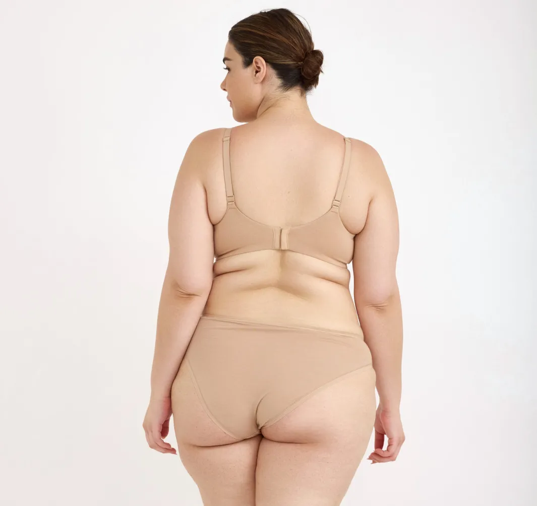 Clearance Organic Basics Core Full Coverage Bra Hazelnut