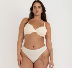 Shop Organic Basics Core High-Leg Briefs SoftVanilla