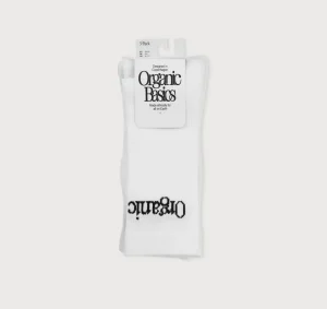 Hot Organic Basics Core Logo Crew Socks 3-Pack White