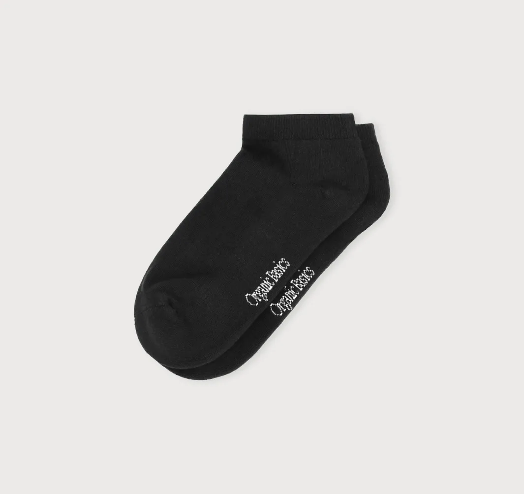 Cheap Organic Basics Core No Show Socks 2-pack Black