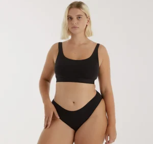 Cheap Organic Basics Core Rib High-Leg Briefs Black