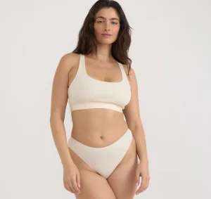 Online Organic Basics Core Rib High-Leg Briefs SoftVanilla