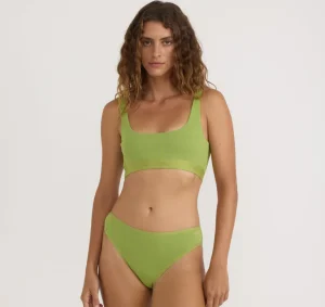 Fashion Organic Basics Core Rib Tank Bralette MatchaGreen