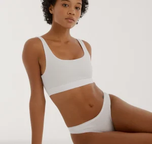 Store Organic Basics Core Rib Tank Bralette White