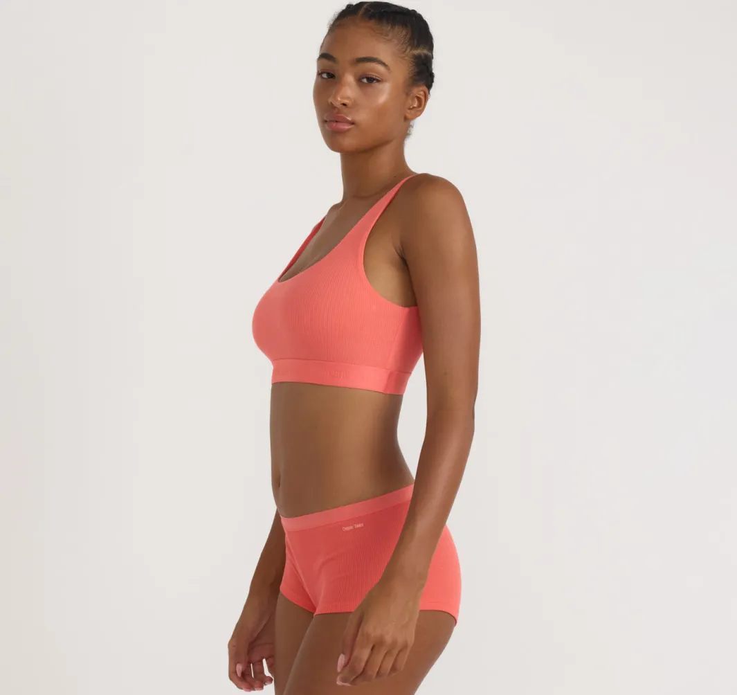 Cheap Organic Basics Core Rib Tank Bralette Sunset