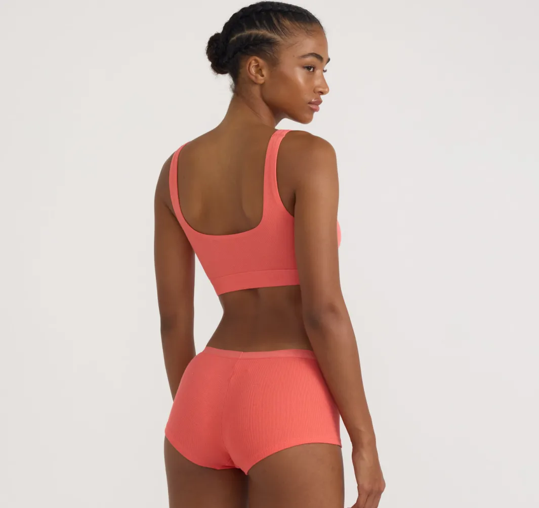 Cheap Organic Basics Core Rib Tank Bralette Sunset