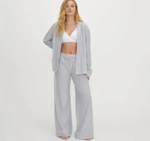 Cheap Organic Basics Core Sleep Pants BlueStripe