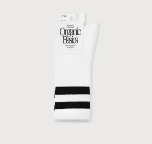 Online Organic Basics Core Stripe Crew Socks 2-pack
