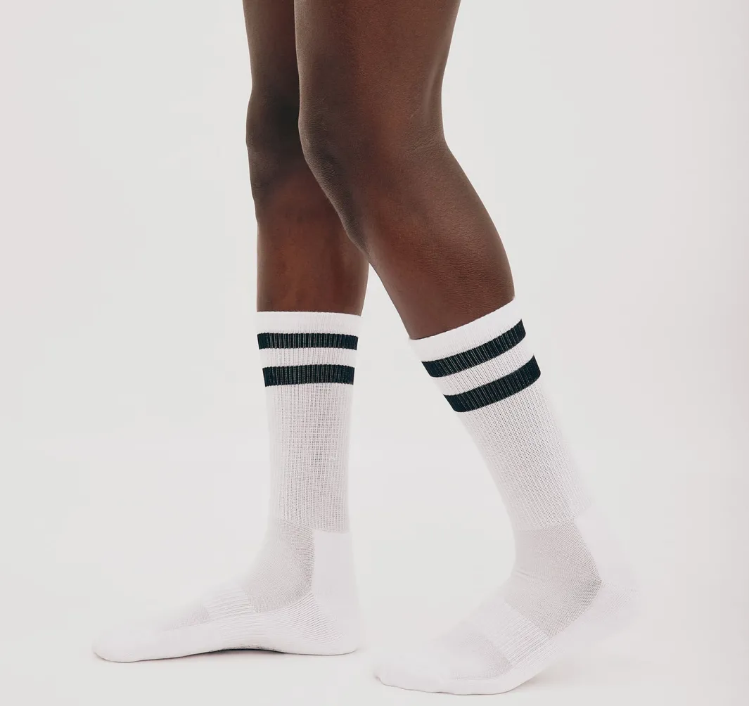 Discount Organic Basics Core Stripe Crew Socks 3-pack