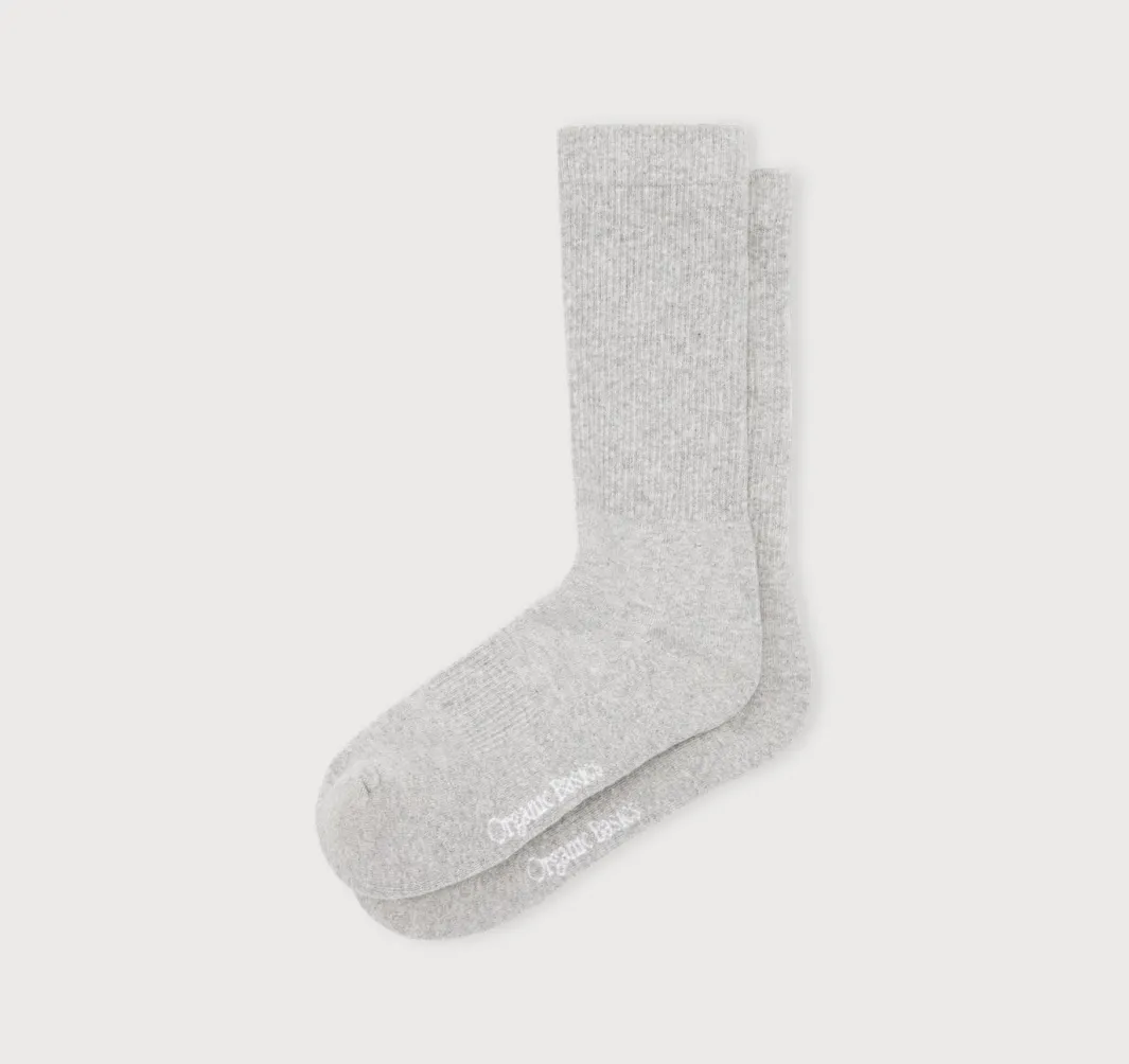 Discount Organic Basics Core Tennis Crew Socks 3-pack Grey