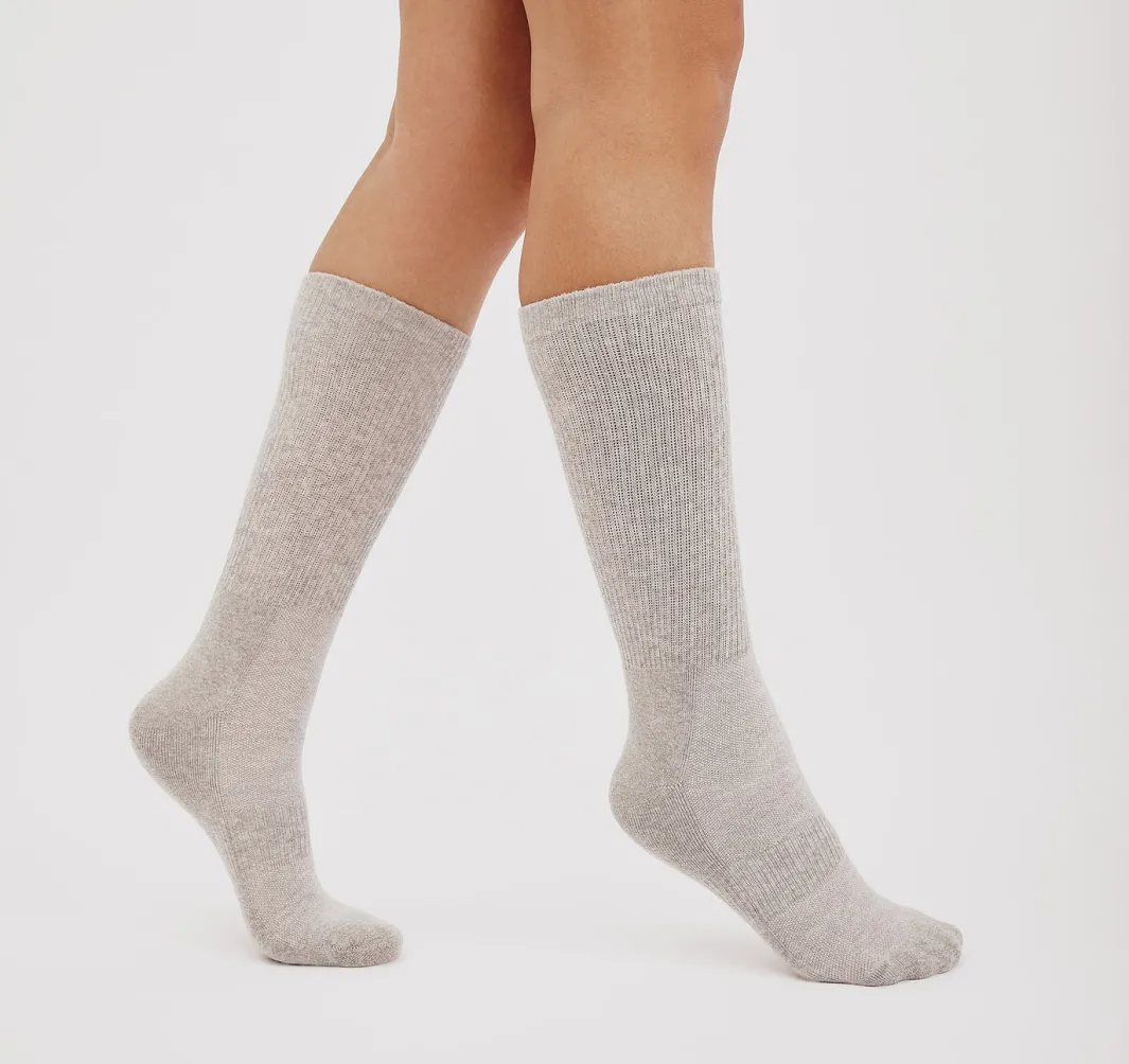 Discount Organic Basics Core Tennis Crew Socks 3-pack Grey