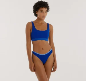 Online Organic Basics Core Thong VibrantBlue