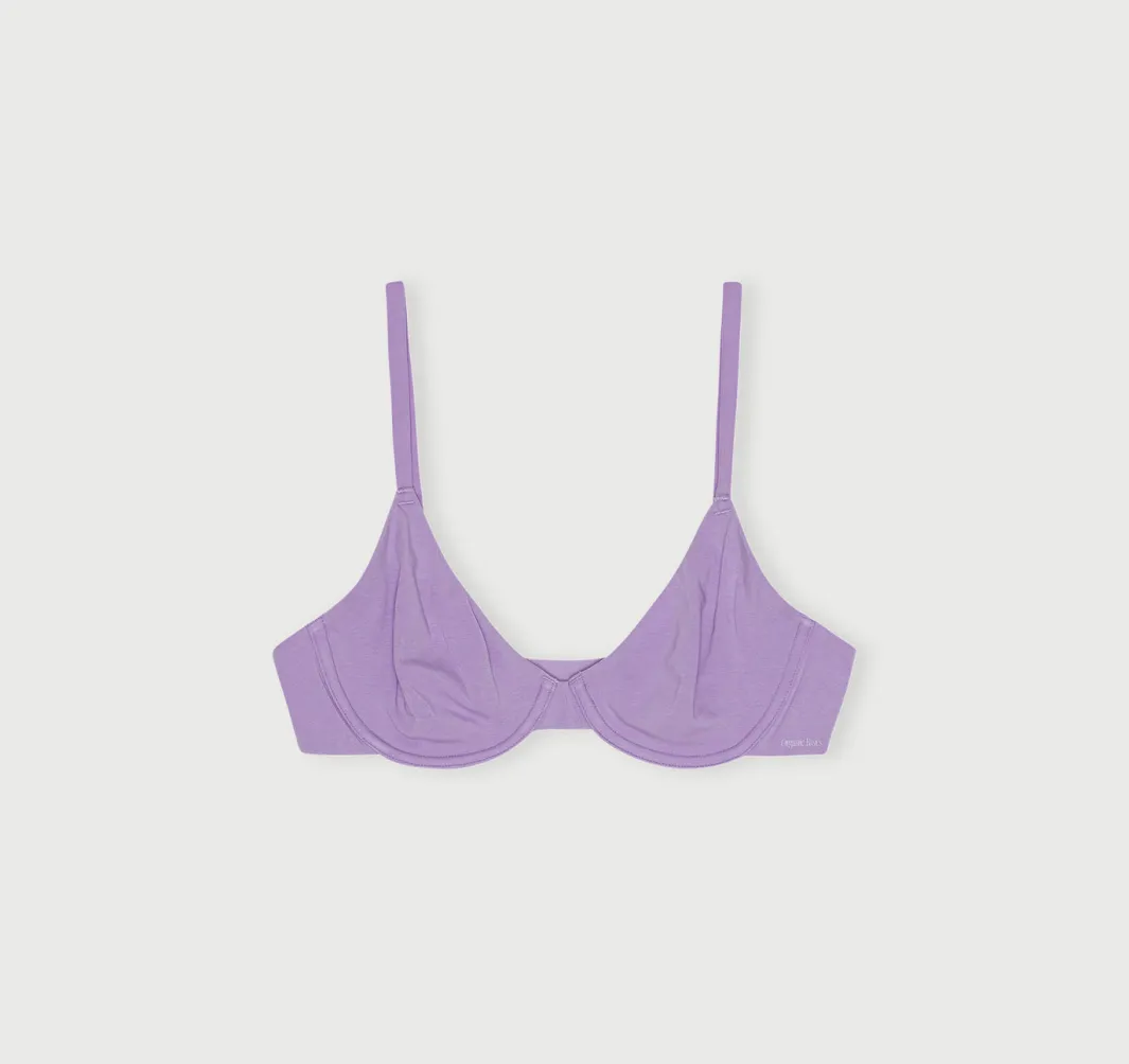 Cheap Organic Basics Core Unlined Demi Bra Lavender