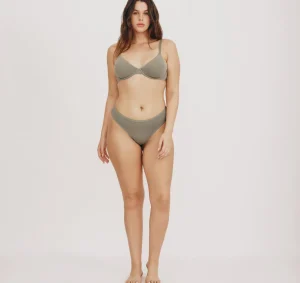 Online Organic Basics Core Unlined Demi Bra Seaweed