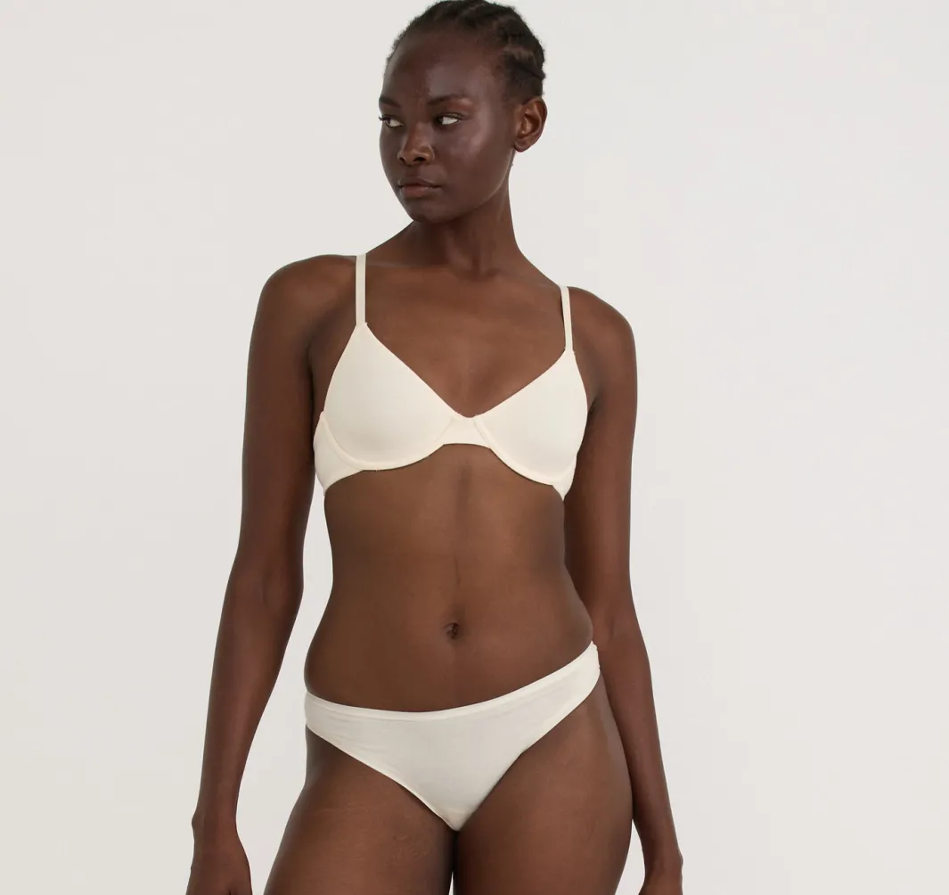 Discount Organic Basics Core Unlined Demi Bra SoftVanilla