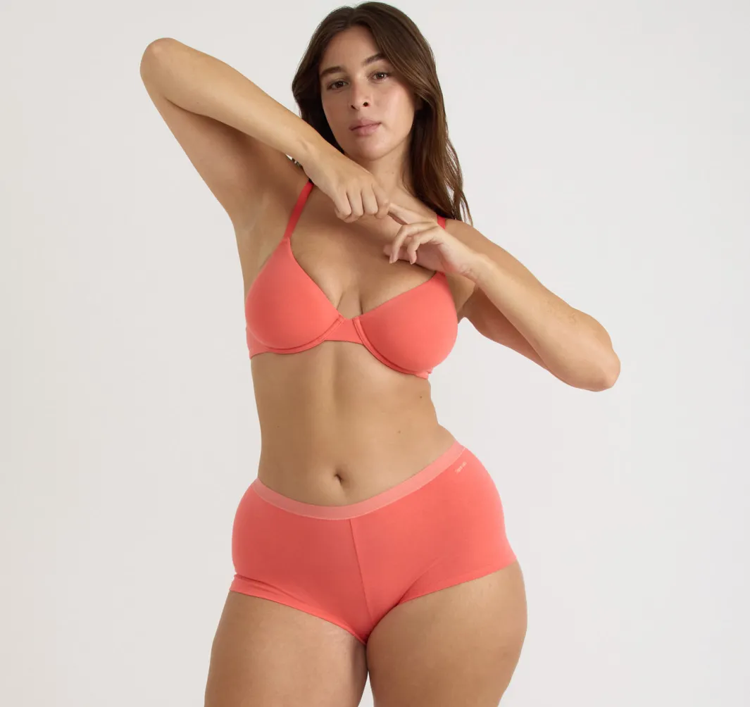Online Organic Basics Core Unlined Demi Bra Sunset