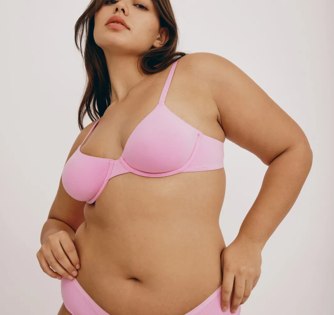 Flash Sale Organic Basics Core Unlined Demi Bra PetalPink