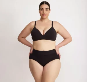 Sale Organic Basics Core Wireless Plunge Bra Black