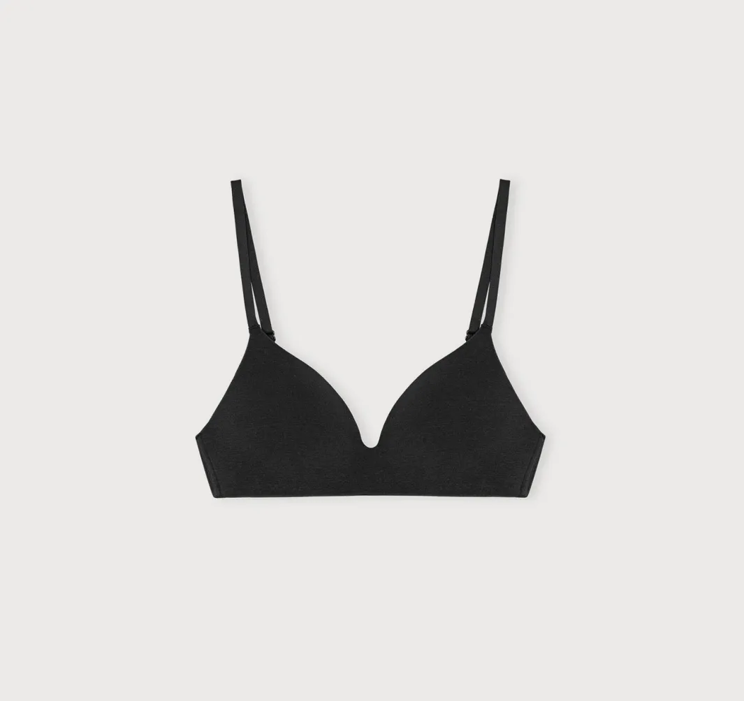 Sale Organic Basics Core Wireless Plunge Bra Black