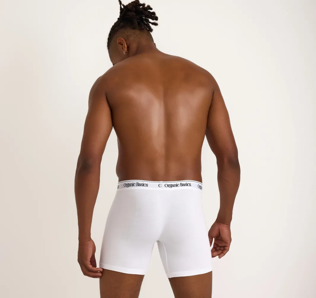 New Organic Basics Easy Boxer Briefs 3-Pack White