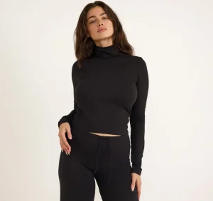 Cheap Organic Basics Everyday Turtleneck Black