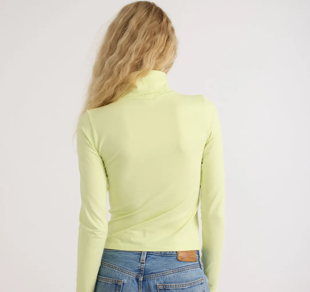 Fashion Organic Basics Everyday Turtleneck ElderflowerGreen