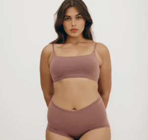 Outlet Organic Basics Flex Bralette RoseWood
