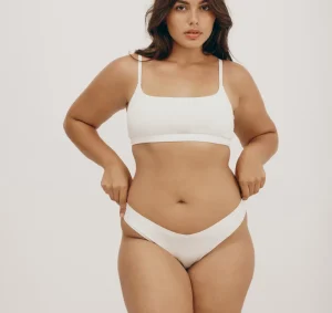 Discount Organic Basics Flex Cheeky Briefs OffWhite