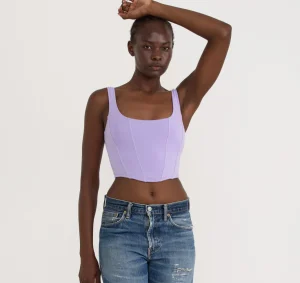 Shop Organic Basics Flex Corset Top Lavender