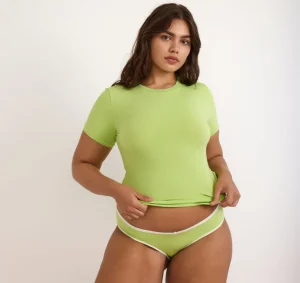 Online Organic Basics Flex Tee Lime