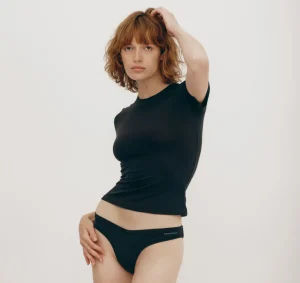 Outlet Organic Basics Flex Tee Black