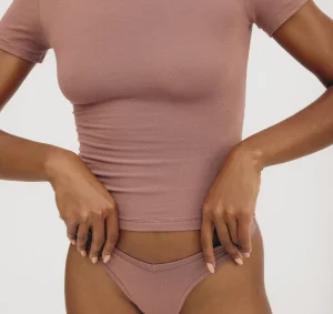 Best Sale Organic Basics Flex Thong RoseWood