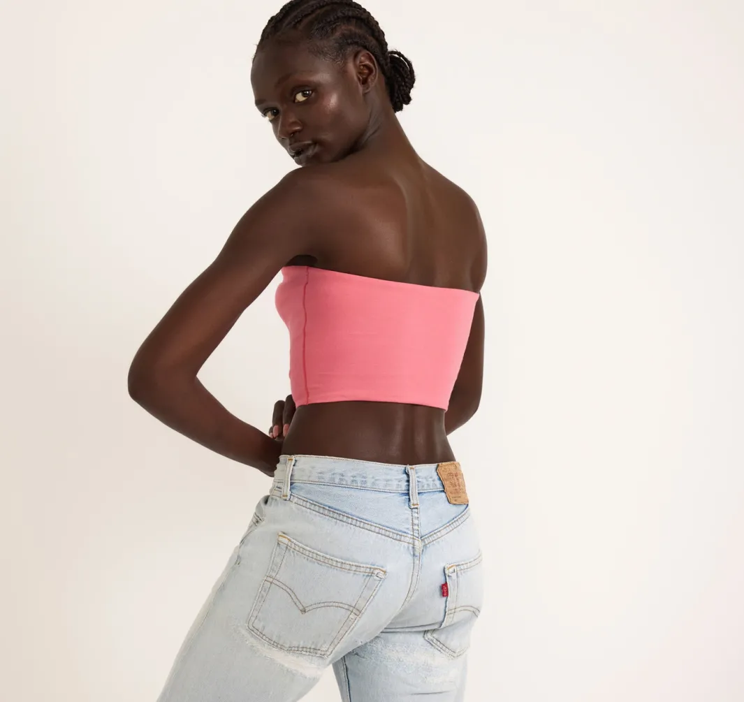 Cheap Organic Basics Flex Tube Top MelonPink