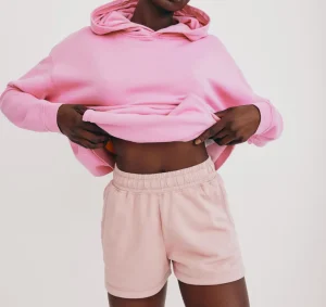 Shop Organic Basics Lounge Shorts MutedMistyRose