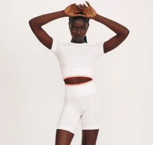 Outlet Organic Basics Luxe Touch Bike Shorts White