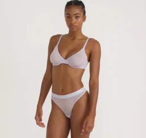Online Organic Basics Mesh Unlined Demi Bra SoftLilac