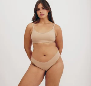 Hot Organic Basics Naked Rib Bralette Hazelnut