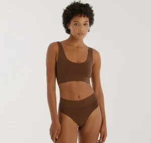New Organic Basics Smooth Bralette Walnut