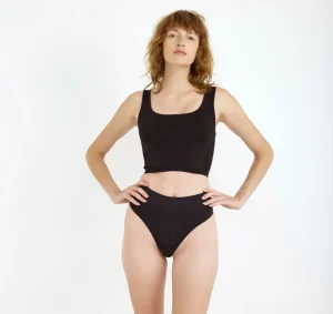 Fashion Organic Basics Smooth Corset Top Black