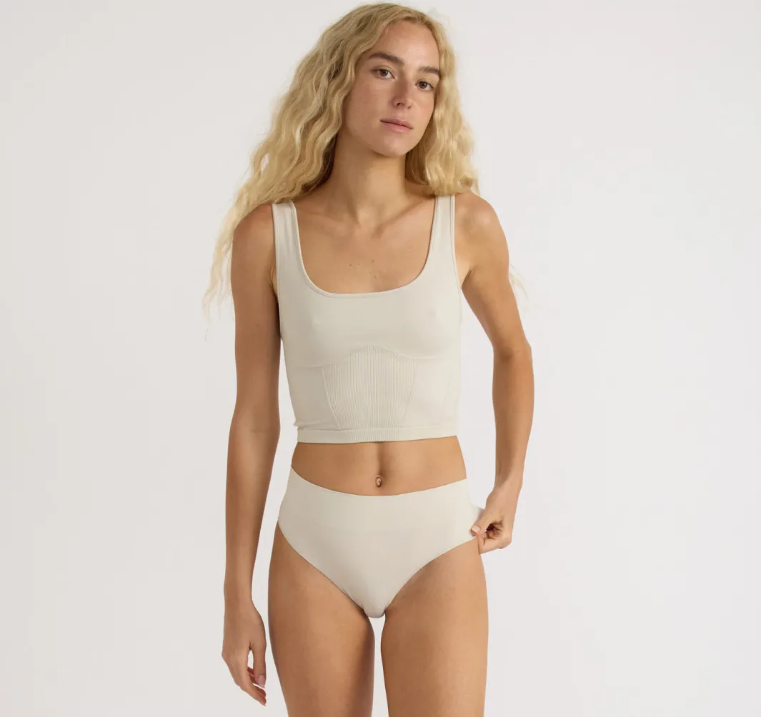 Hot Organic Basics Smooth Corset Top Sandstone