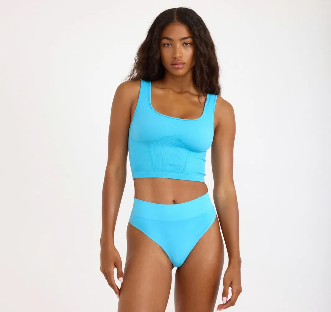 Discount Organic Basics Smooth Corset Top SkyBlue