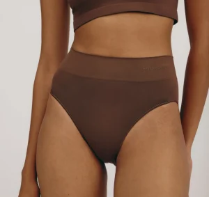 Best Sale Organic Basics Smooth High-Leg Briefs Walnut