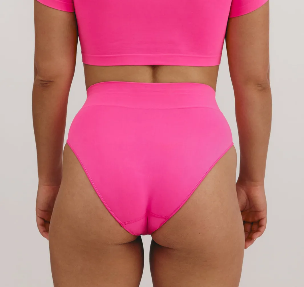 Store Organic Basics Smooth High-Leg Briefs Pink