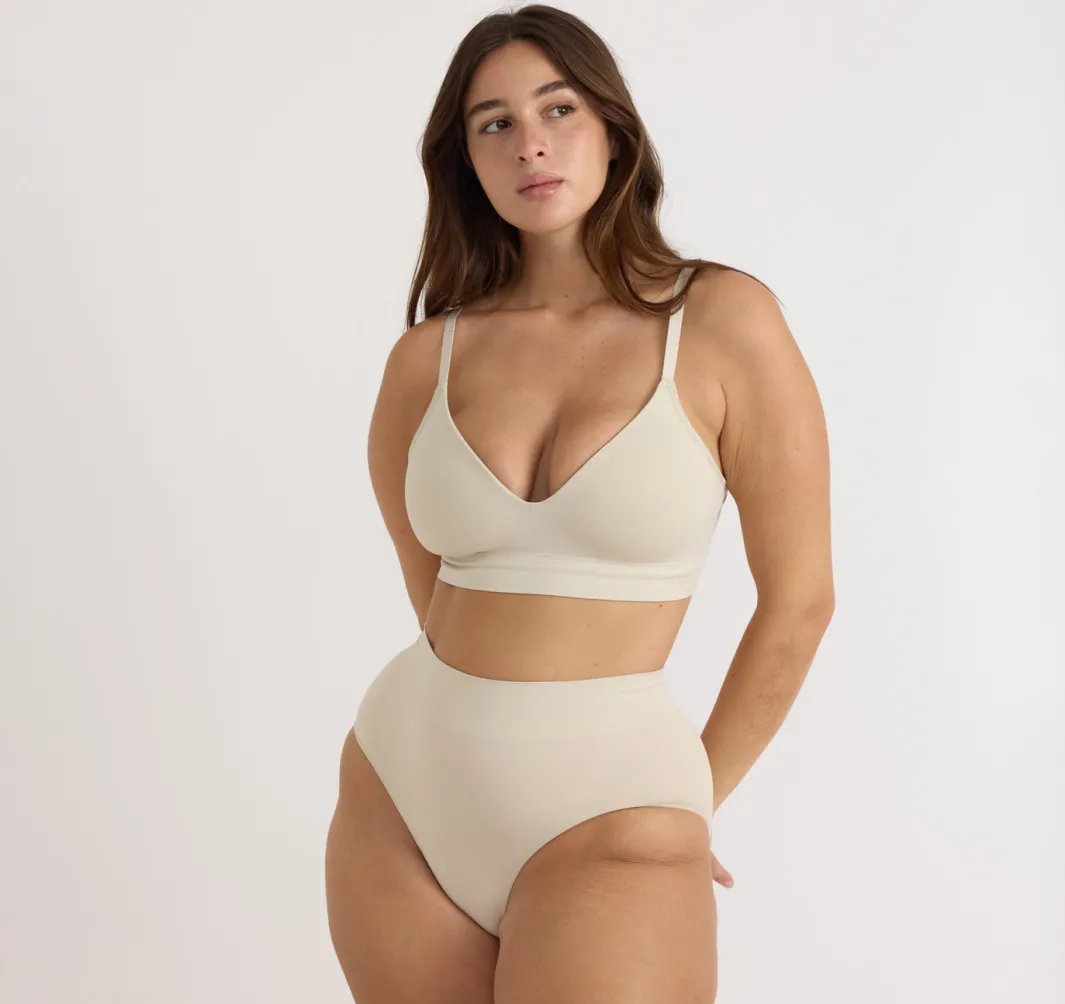 Best Organic Basics Smooth Padded Bra Sandstone