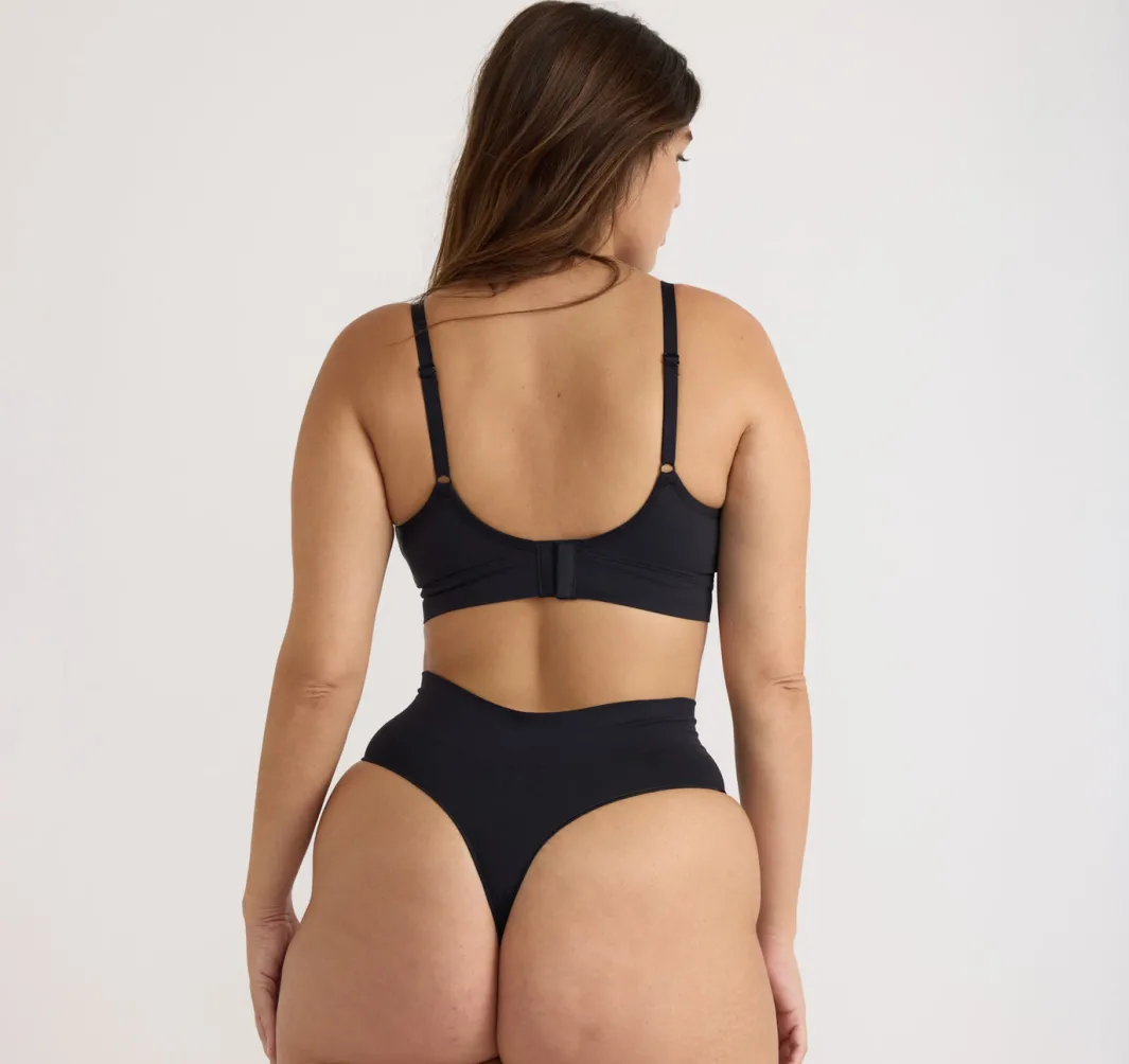 New Organic Basics Smooth Padded Bra Black